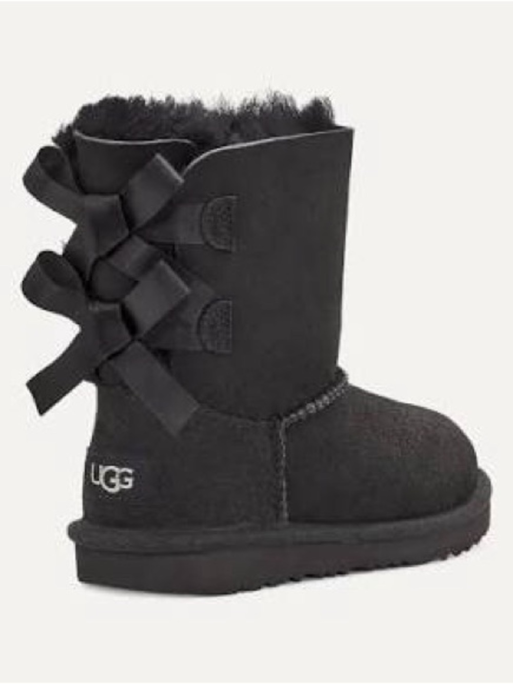 Ugg Black Bailey II Bow Mini Boots Big Kids Size 4
